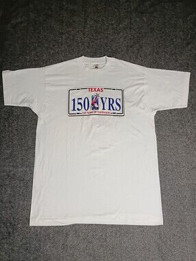 Vintage 1996 Texas 150 Years Statehood Deadstock T Shirt XL License To Brag